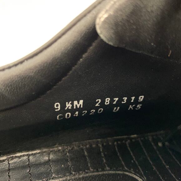 COLE HAAN Size 9.5 Black Contrast Stitch Leather Lace-Up Shoes main image 6